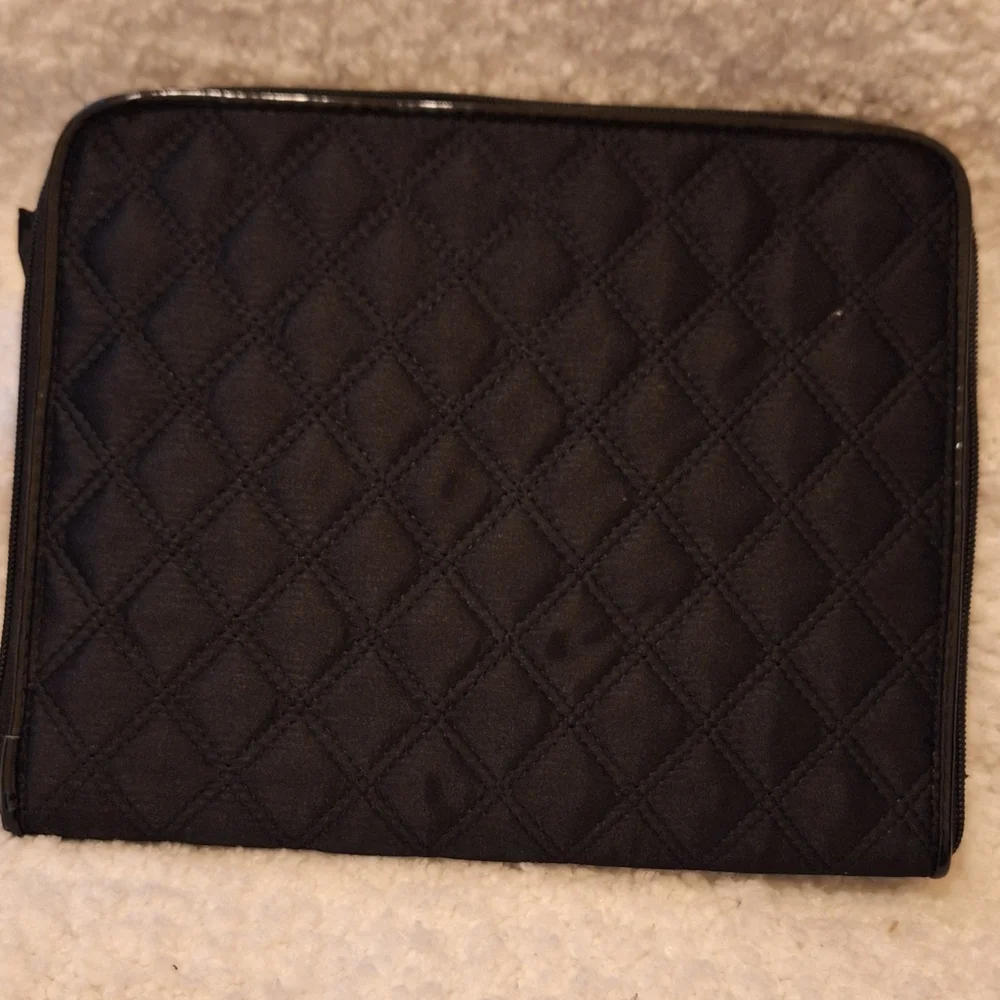 Quilted Black  Sleeve with Bow Accent
